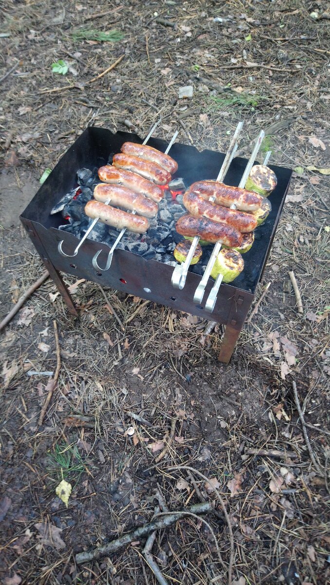 Чтобы пожарить шашлык не нужно никуда ехать, лес рядом