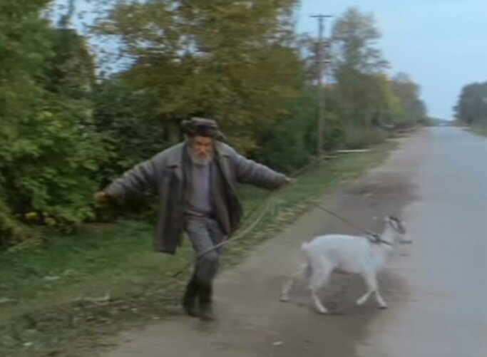 Дед с козой