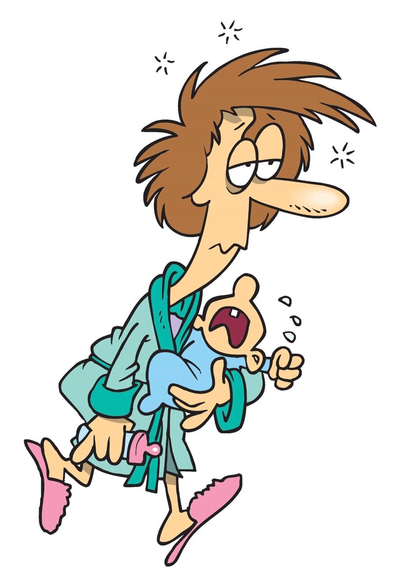 Замученная мама:). Картинка из открытого источника в интернете.