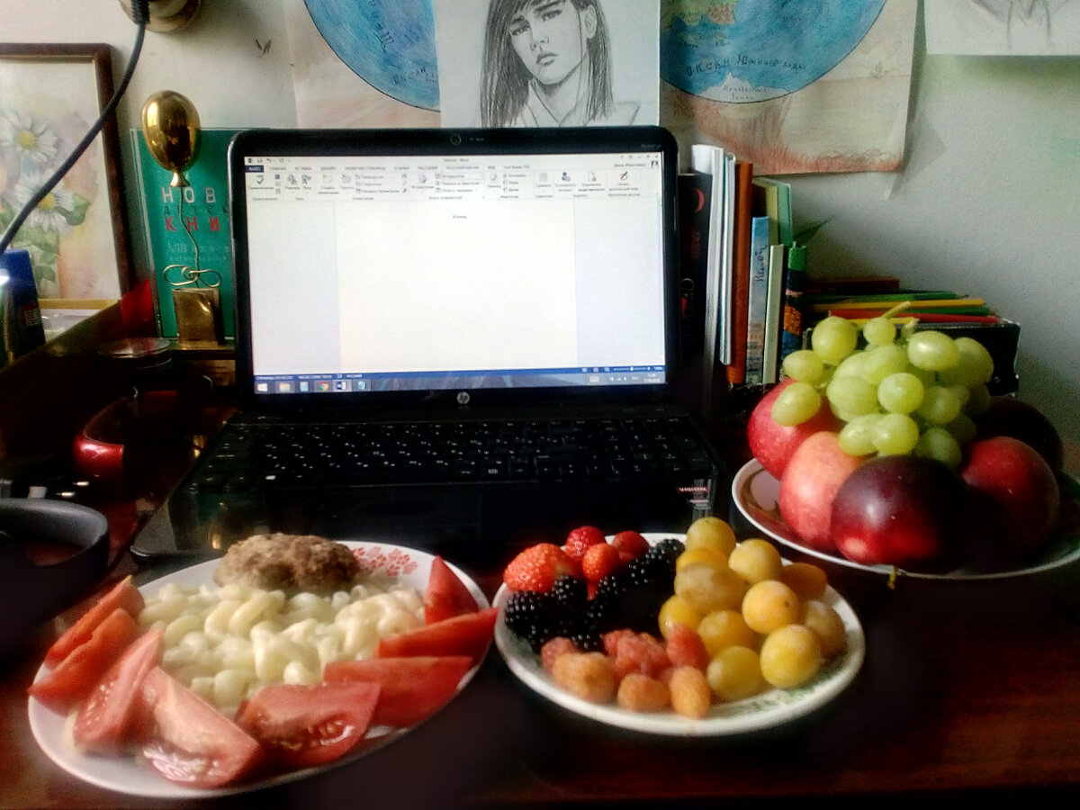 Обед писателя-проглота.