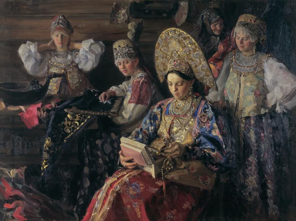 Куликов Иван Семёнович «Боярышни» (Убор невесты)  / Ярославский художественный музей