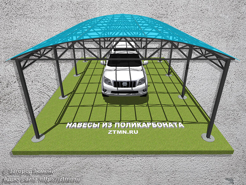 Навес из поликарбоната модель №1