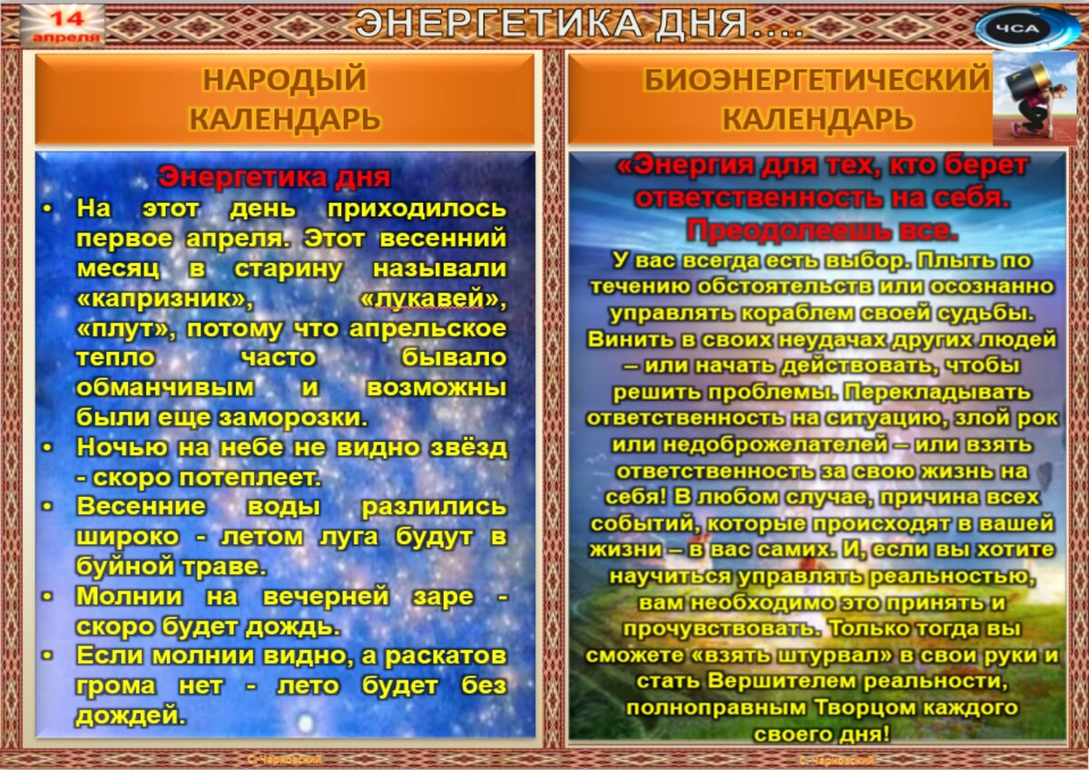 14 апреля - Традиции, приметы, обычаи и ритуалы дня. Все праздники дня во  всех календаре | Сергей Чарковский Все праздники | Дзен