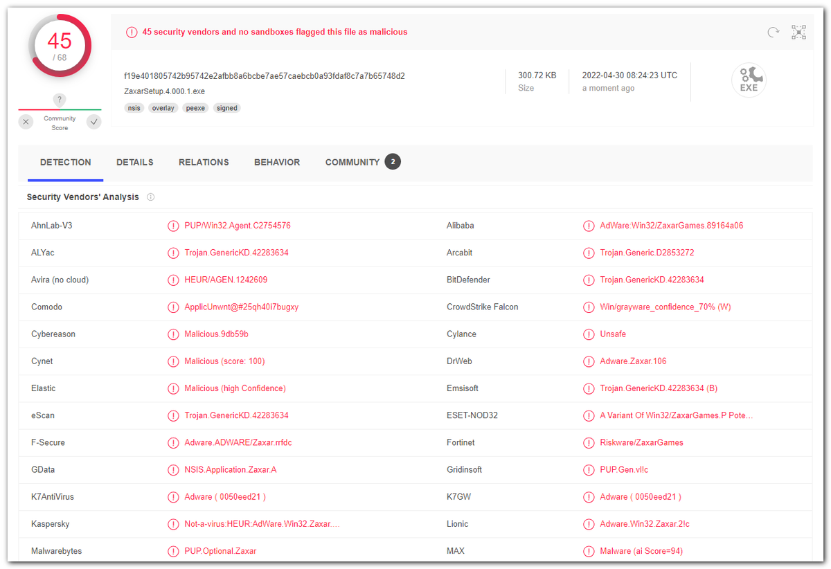 Вирусы в файле