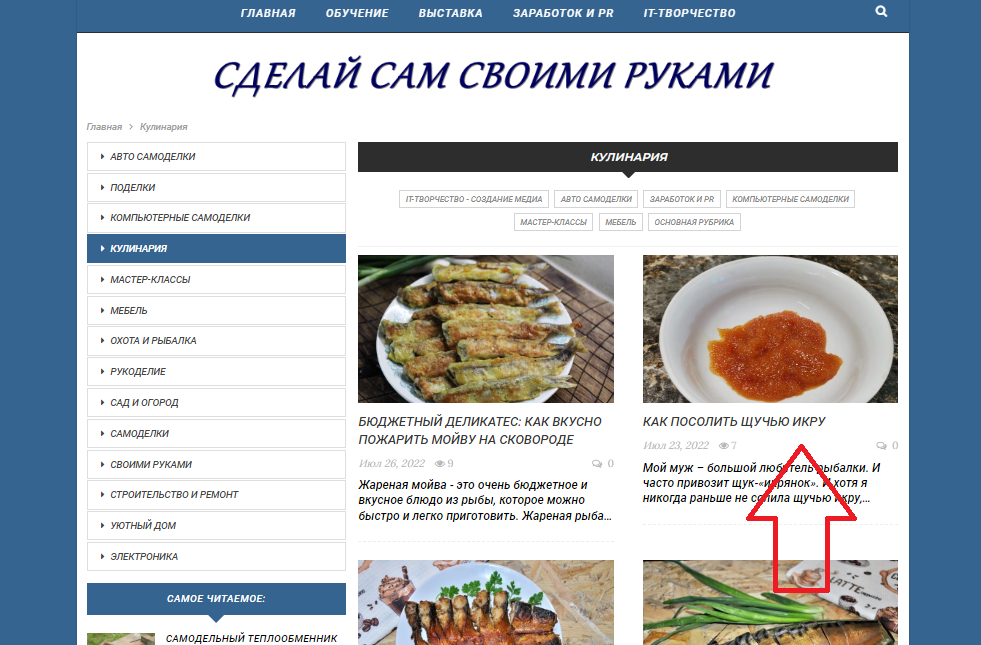 Заходим в раздел близкой тематики к группе, выбираем и открываем статью 