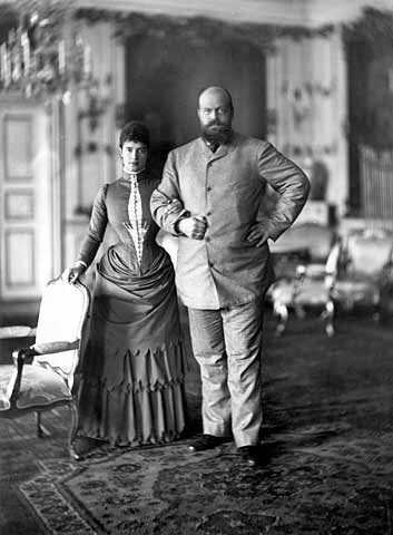 Мария Фёдоровна и Александр III в Дании 1892 год