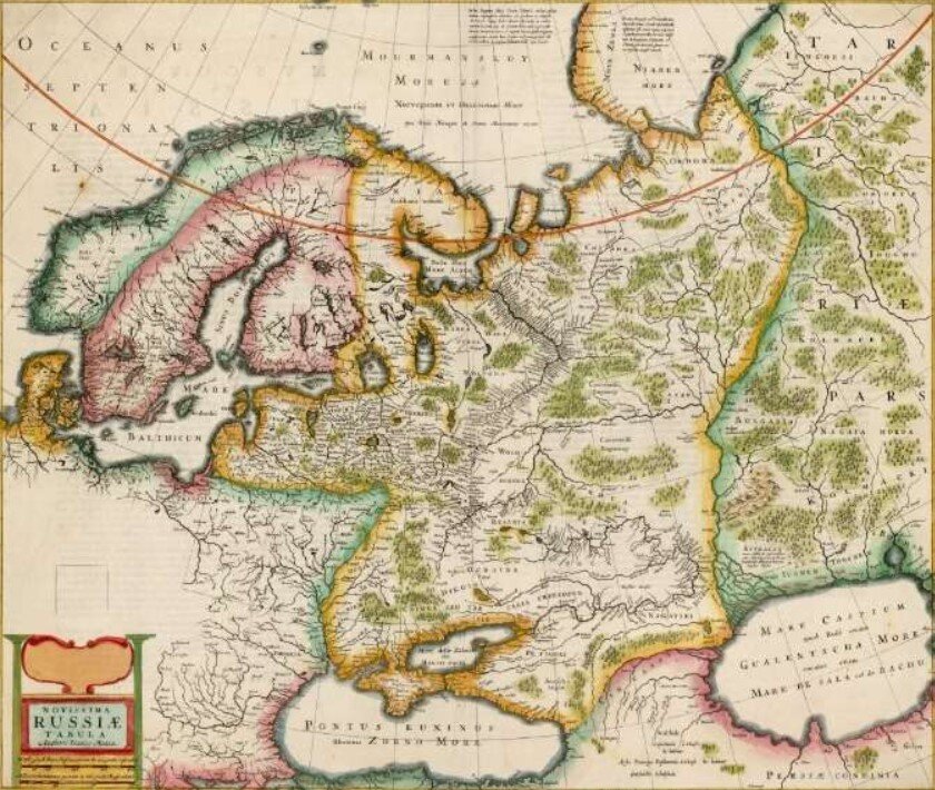 Карта «Novissima Russiae Tabula Authore Isaaco Massa». Фото из открытых источников.