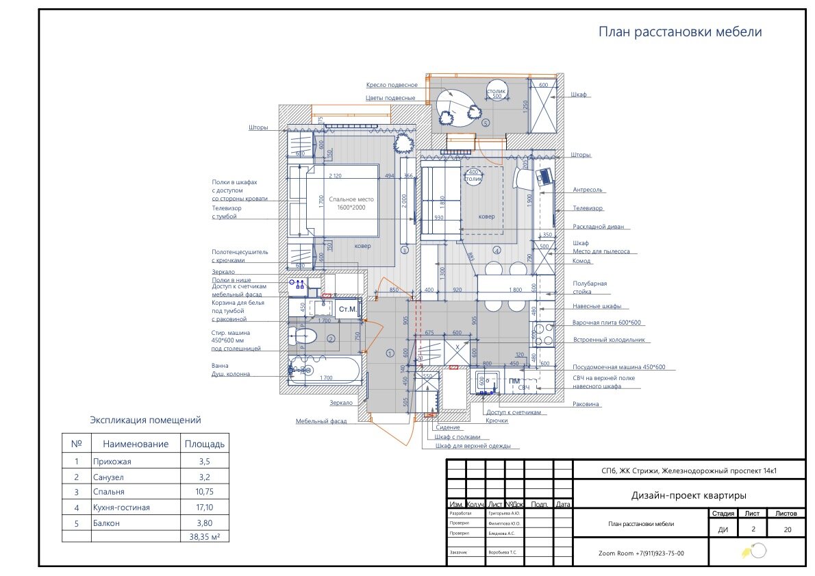    Эту квартиру хозяева планировали сдавать в аренду, поэтому было очень важно предусмотреть как можно больше мест для хранения вещей, ведь это основная «боль» владельцев. Фото пресс-службы