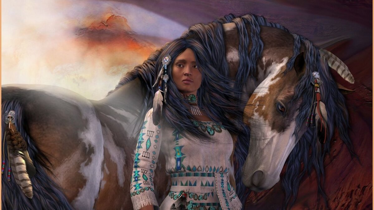 Обряд женщина в коне. Воин семинолов Джон Хорс. Джон Хорс индейцы картины. Индейцы СКВО Северной Америки.