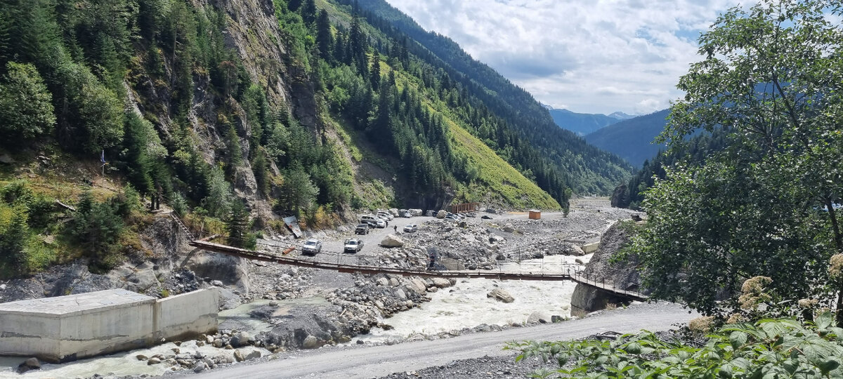 Мост в начале маршрута