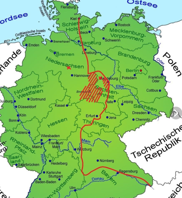 Бавария на карте Германии.