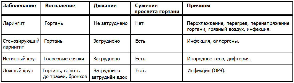 Ларингит у детей: симптомы и лечение. Признаки, причины и диагностика болезни.