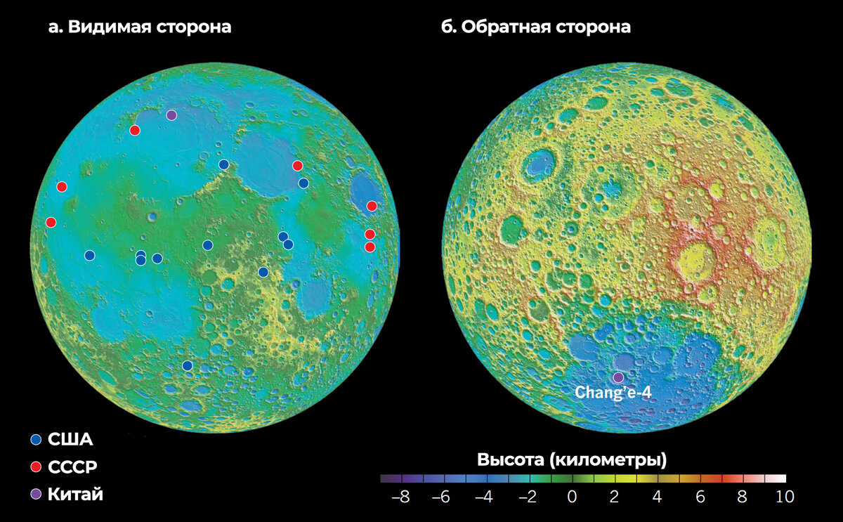 Освоение Луны по странам.
