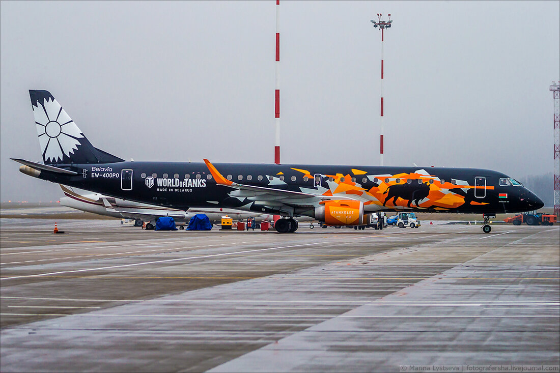 Embraer-195 АК "Белавиа", фото https://fotografersha.livejournal.com