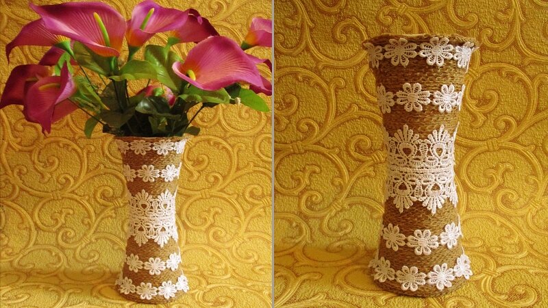 вазы из джута