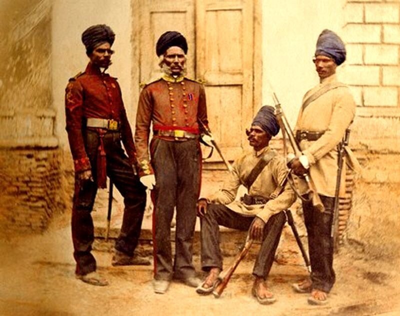 Саперы из Мадрасской армии, 1858 год