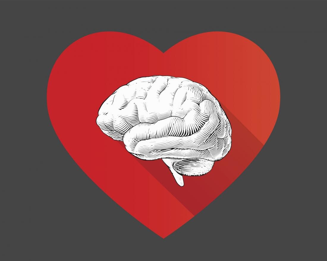 Мозг с сердечком