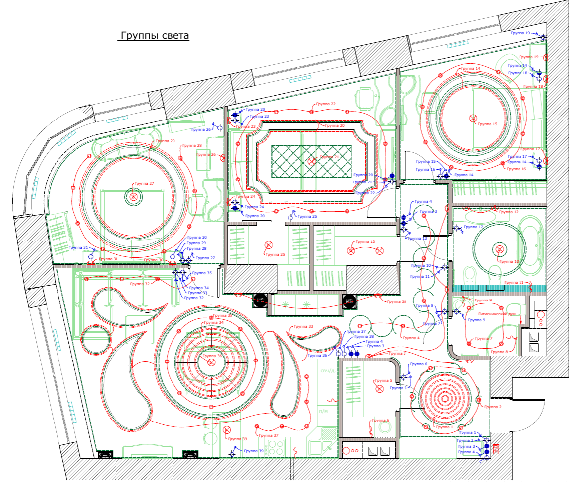 Пример проекта освещения для клиента компании "Мой ремонт"
