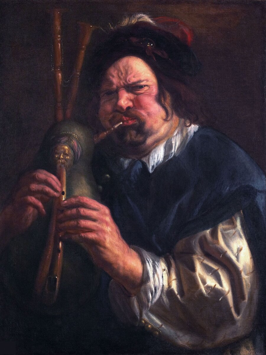 "Автопортрет с волынкой(фламандскими трубами)"