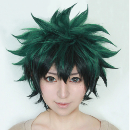 IHYAMS парик My Boku no Hero Academy izku Midoriya Короткие Зеленые черные синтетические волосы термостойкие косплей костюм парик