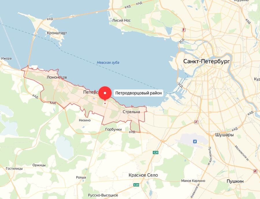 Петербург ломоносов карта