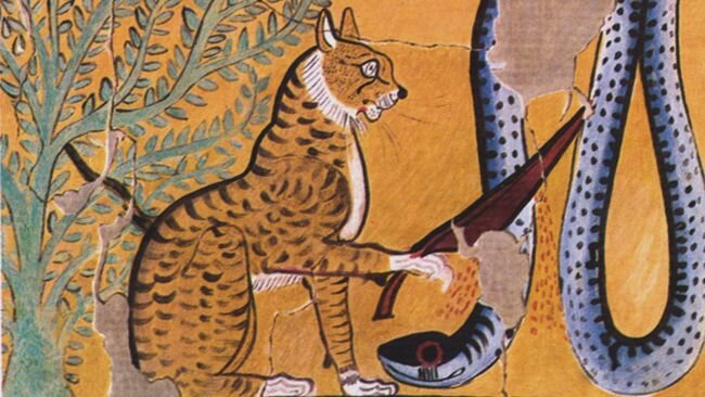 «Кот, убивающий змею» - примерно 1295-1213 гг. до н.э. (Источник: www.livescience.com)