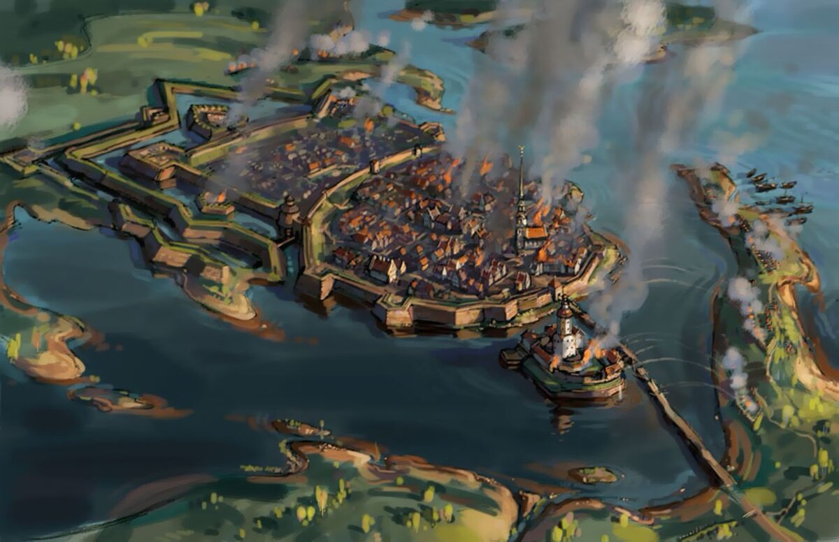 Крепость Выборг с высоты птичьего полёта