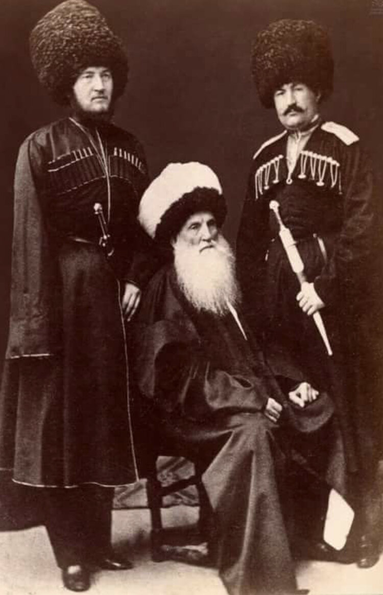 Имам Шамиль с сыновьями, перед смертью.