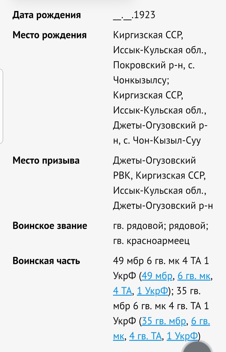 Личные данные