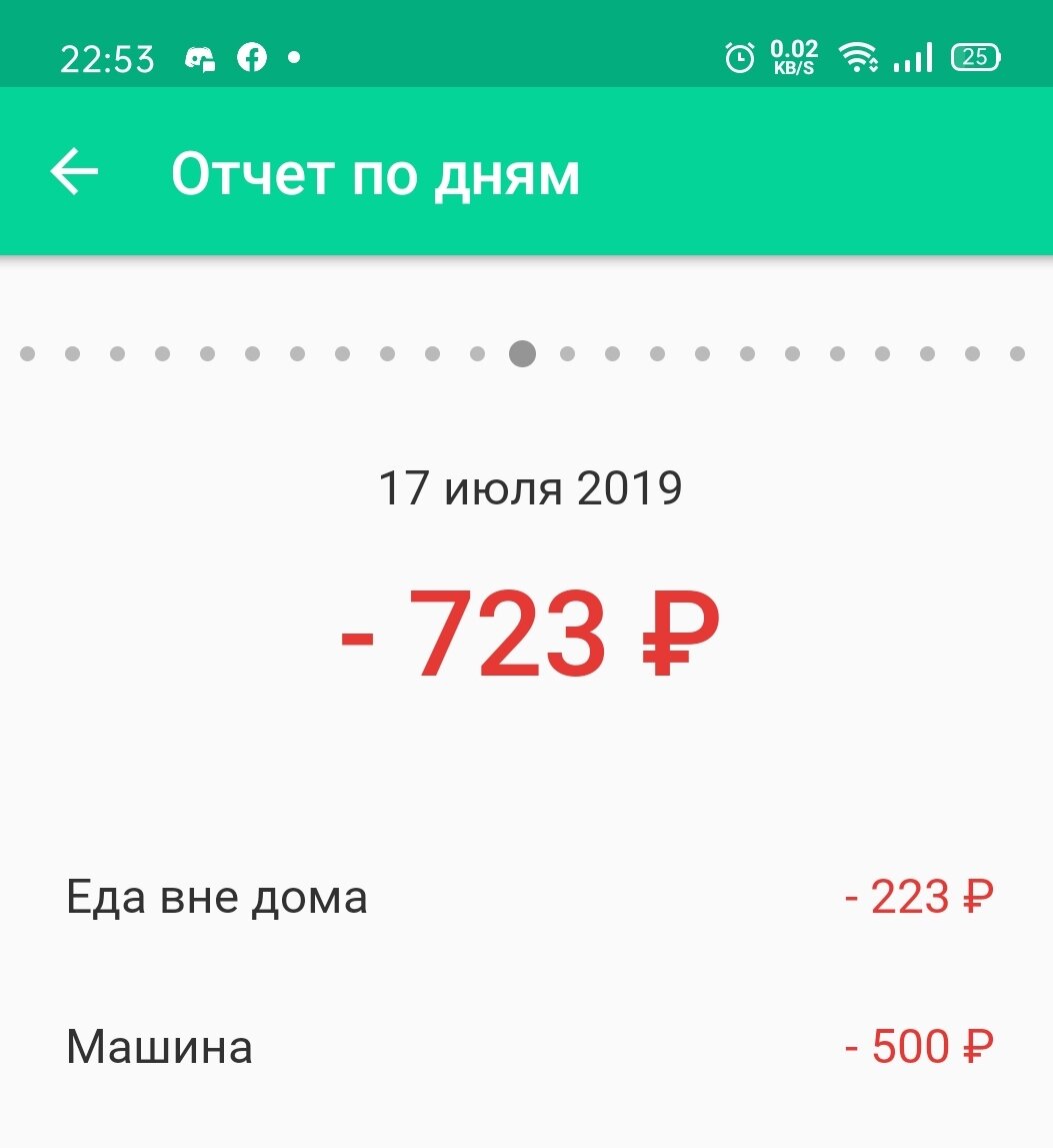 мои расходы из истории приложения