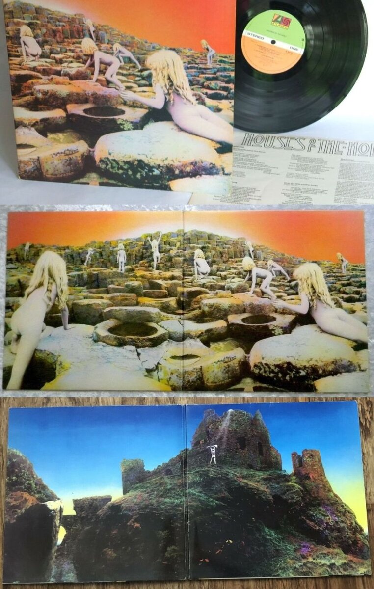 Виниловая пластинка Led Zeppelin «Houses of the Holy», внешний и внутренний развороты конверта