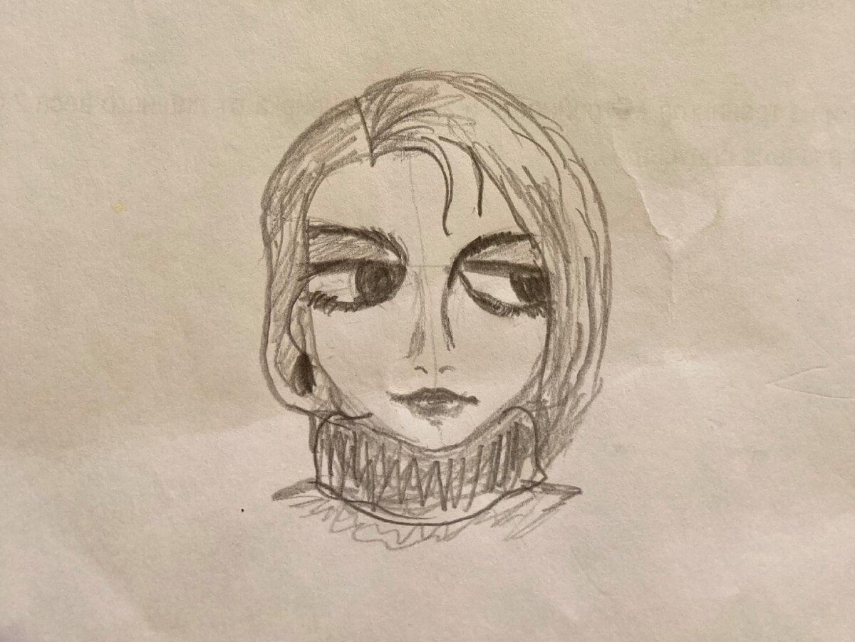 Голодные глаза.                                                             Реплика с рисунка Toma sullivana