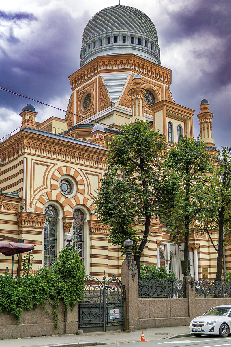 Большая Хоральная синагога. Лермонтовский пр-т. дом 2. Август 2021. Фото: В.Кононов