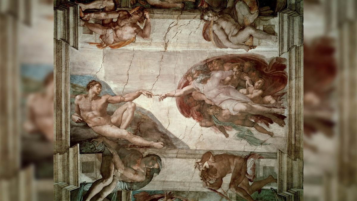 Микеланджело «Сотворение Адама», 1508—1512, Сикстинская капелла