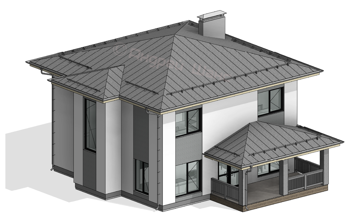 Проект дома 10 на 10 с его планировкой и главными особенностями · TMV Homes | Проекты домов Украина