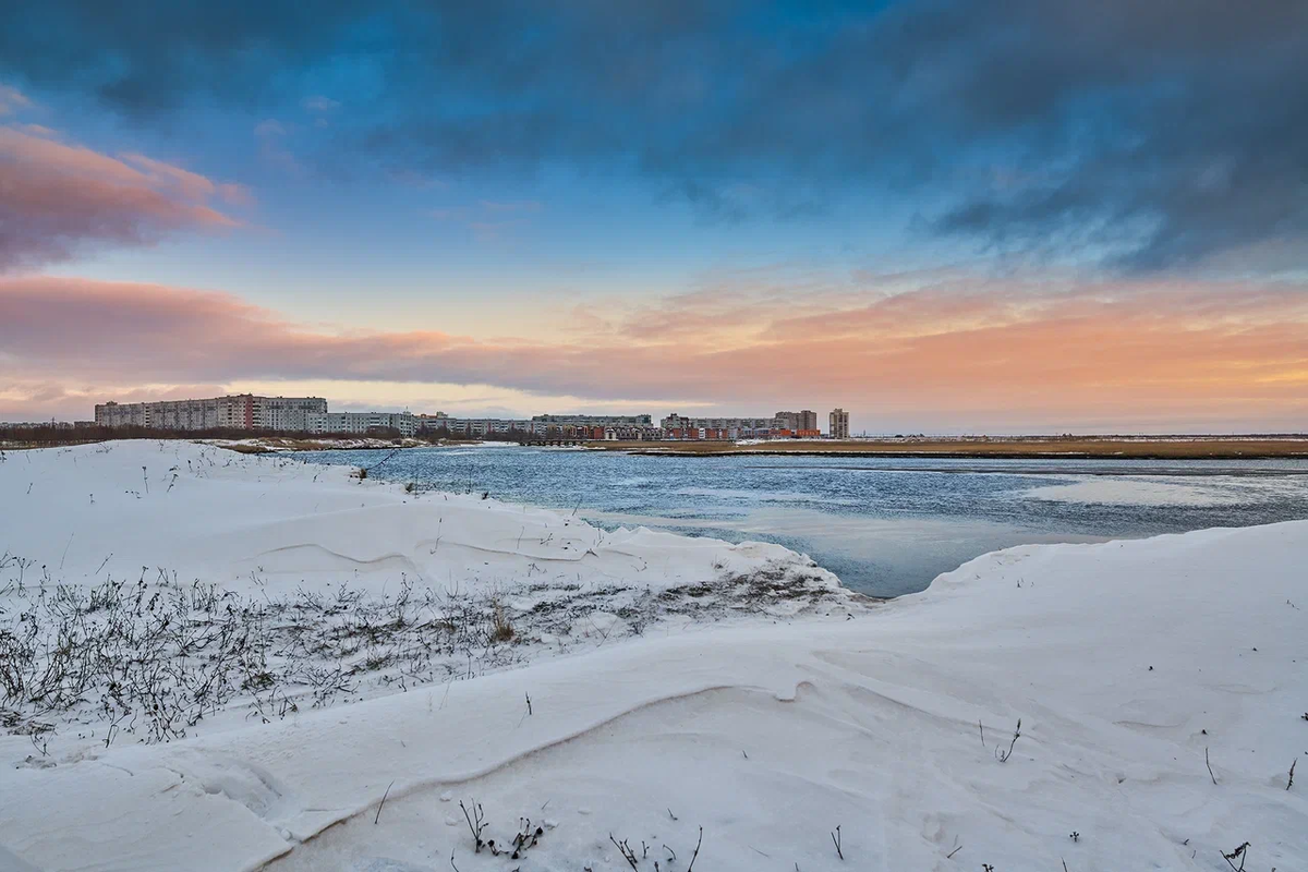 Белое море зимой фото Северодвинск