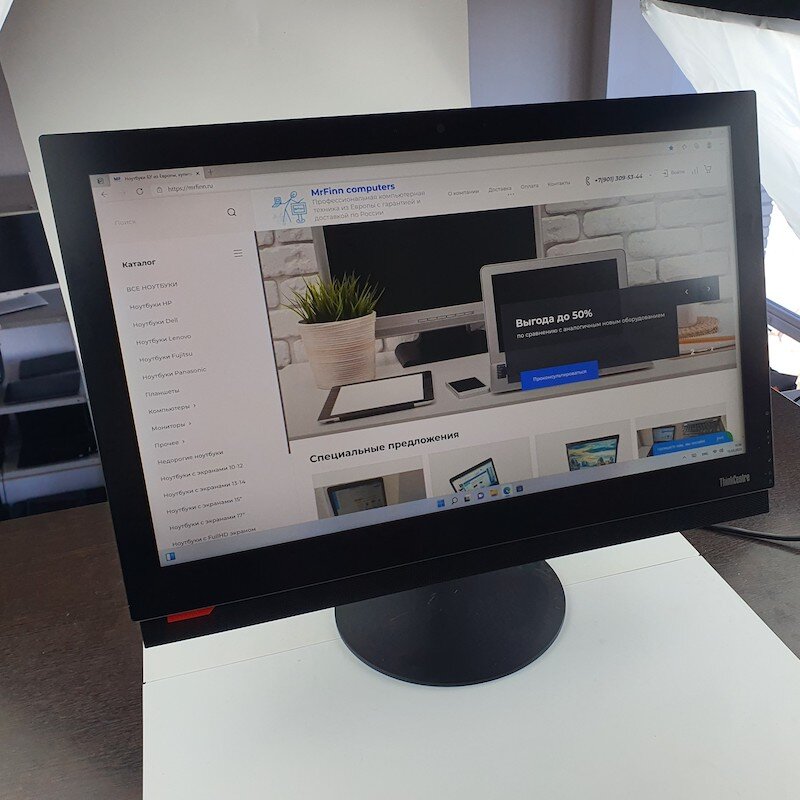 Lenovo ThinkCentre M910z, моноблок 23", Intel Quad Core i7-7700 3.6-4.2GHz (4 ядра, 8 потоков), 32Gb, SSD 512Gb, матовый сенсорный FullHD iPS экран 23.6" 1920x1080, Intel HD 630, , 6x USB 3.0, LAN RJ-45, WebCam со шторкой, W11 Pro, шикарный моноблок All in One с топовой конфигурацией