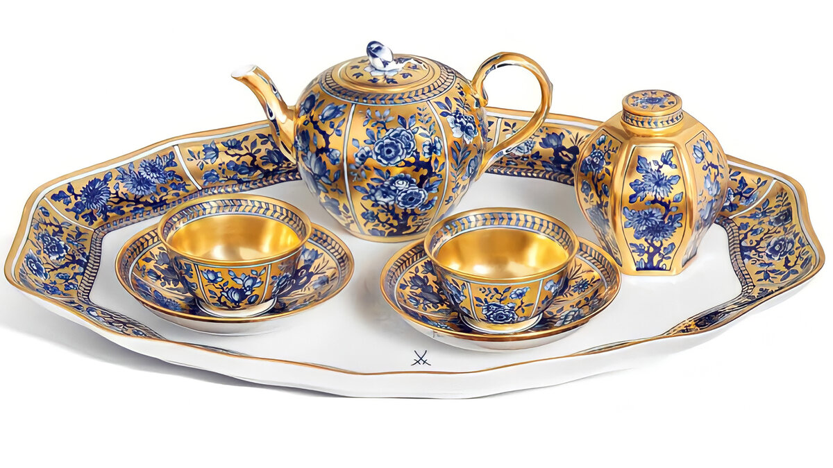 Две персоны. Сервиз Meissen Blue. Сервиз Рембрандт. Weimar Tea Set.