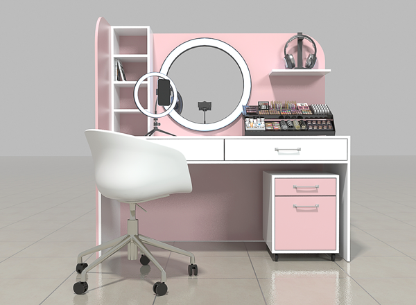 На визуализации стол для блогера. Автор проекта ООО Додель, dodele.ru