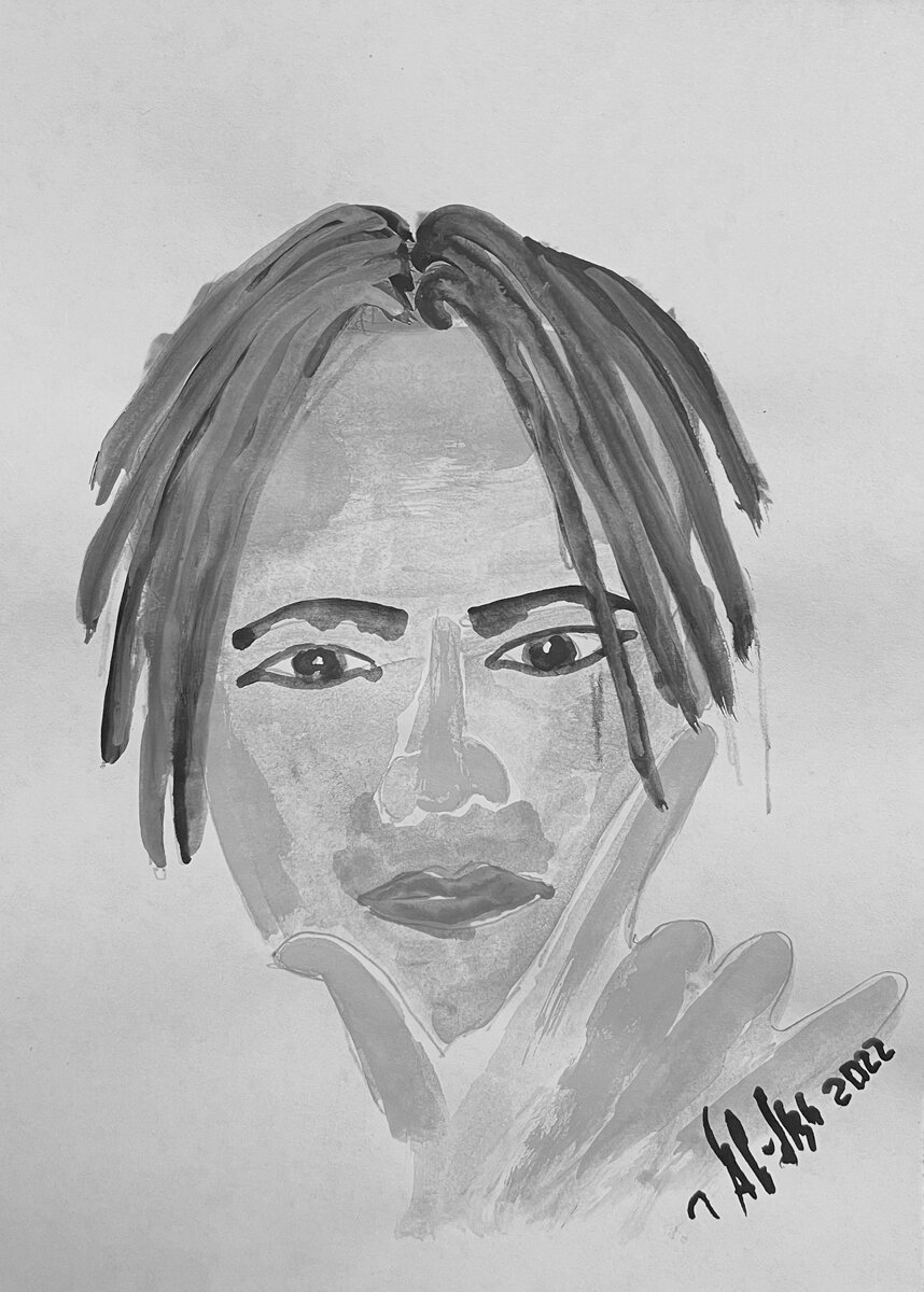 "Шаман" акварель Аваков Владимир 2022 