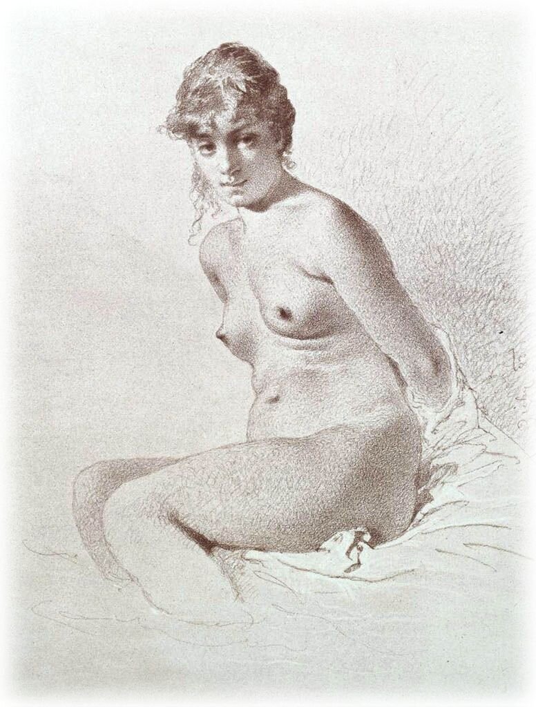 М.А. Зичи. Михай Зичи /Zichy Mihály. Ню. Рисунок