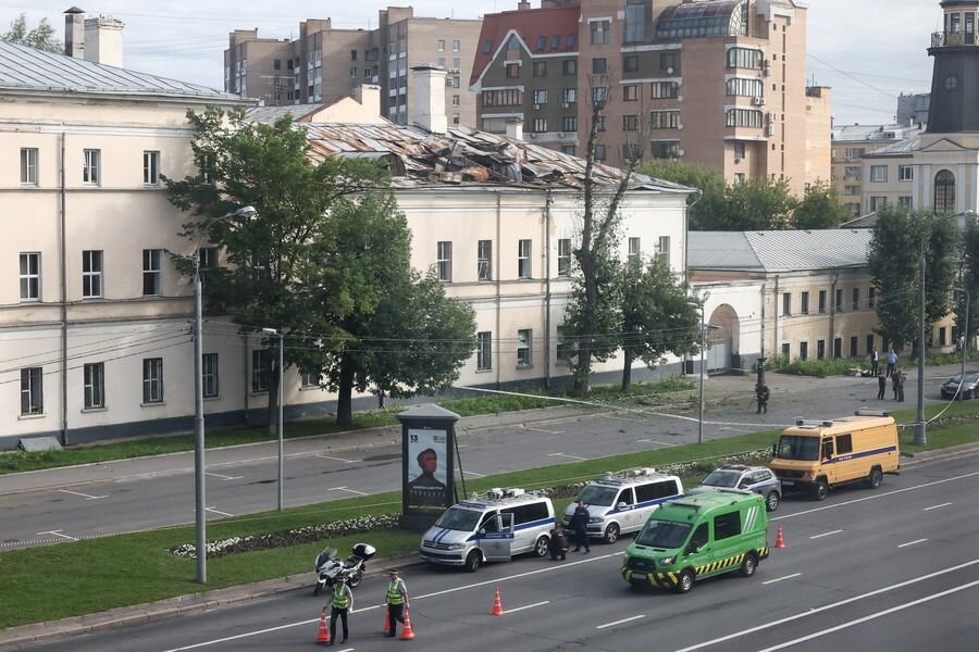    Ситуация после пресечения атаки беспилотников в Москве © Валерий Шарифулин/ТАСС