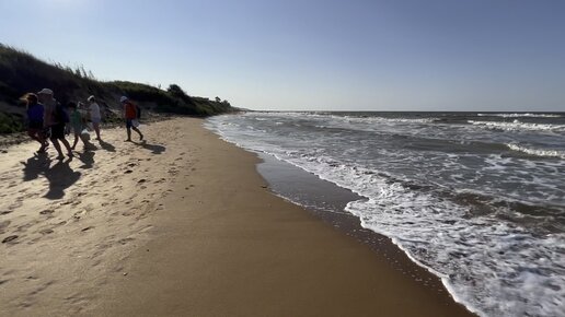 Море и вечер в Кучугурах, Темрюкский район, Азовское море, июль 2023 г. #ДневникВахтовика