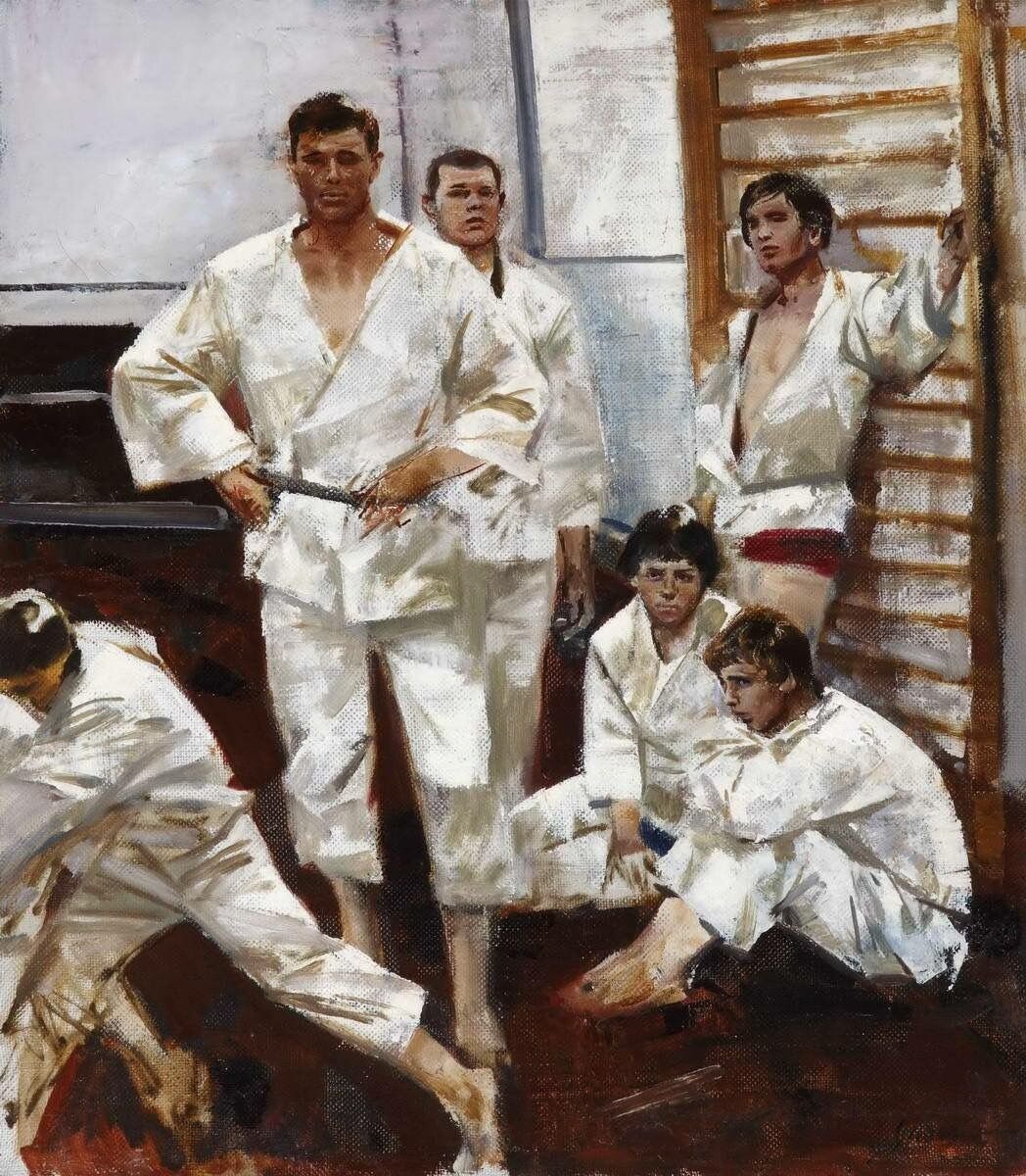 "Тренировка"      художник Олег Пономаренко