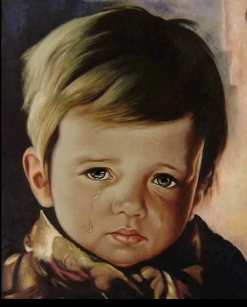 Джованни Браголин, картина из серии "Плачущий мальчик" 