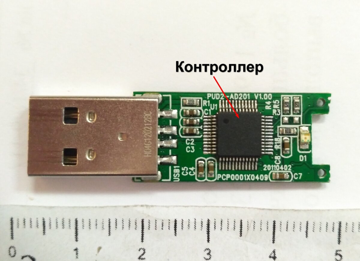 Внешний вид контроллера USB-накопителя