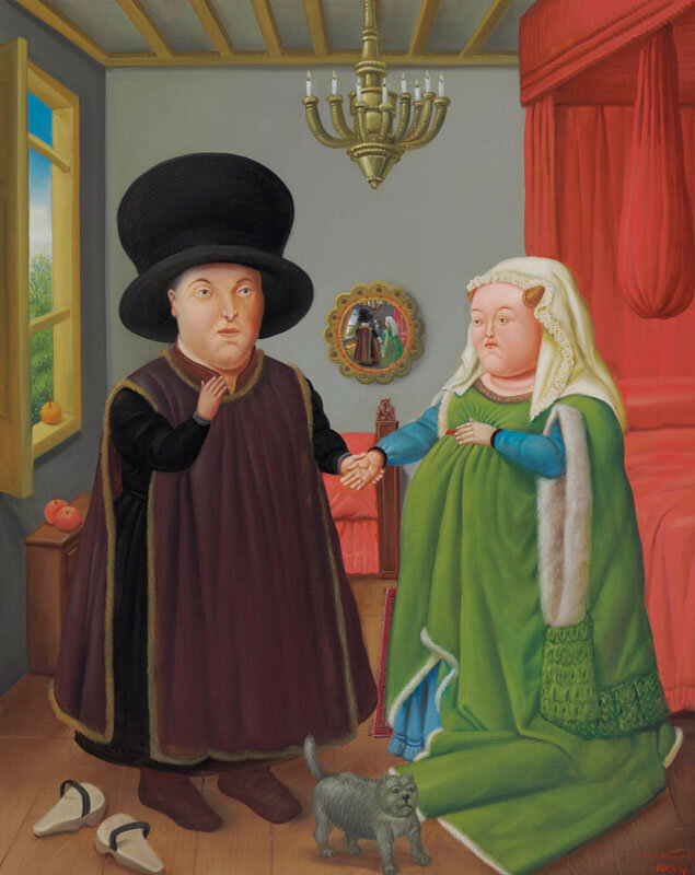Фернандо Ботеро. Арнольфини (Ван Эйк), 1997