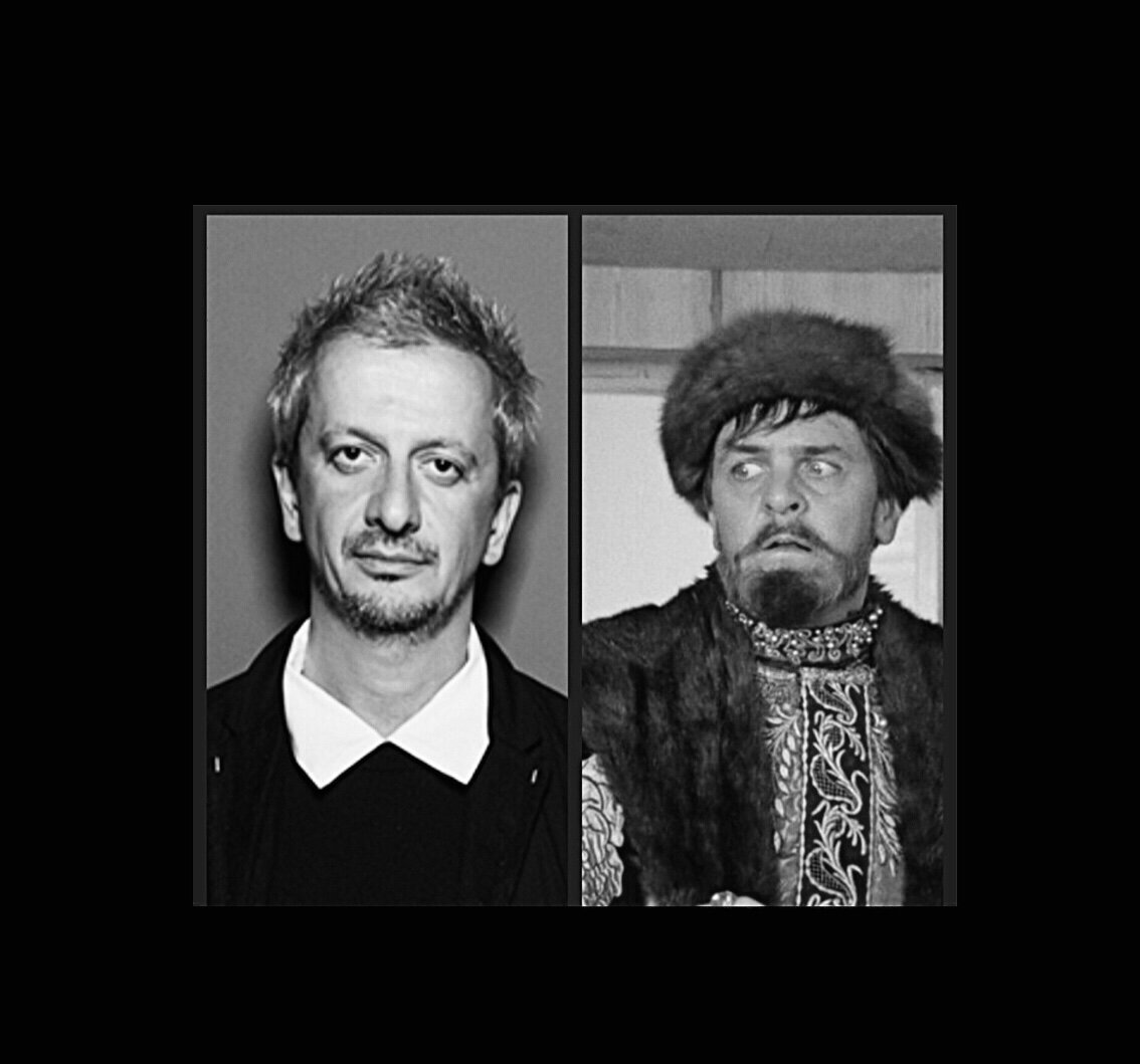 Константин Богомолов, Юрий Яковлев в роли Ивана Грозного. Авторский коллаж, источники фото - 24smi.org и kp.ru