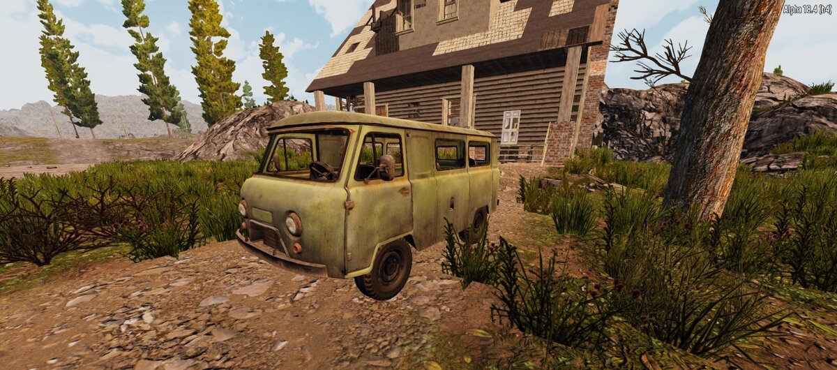 УАЗ 452 в игре 7 days to die устанавливается модом.