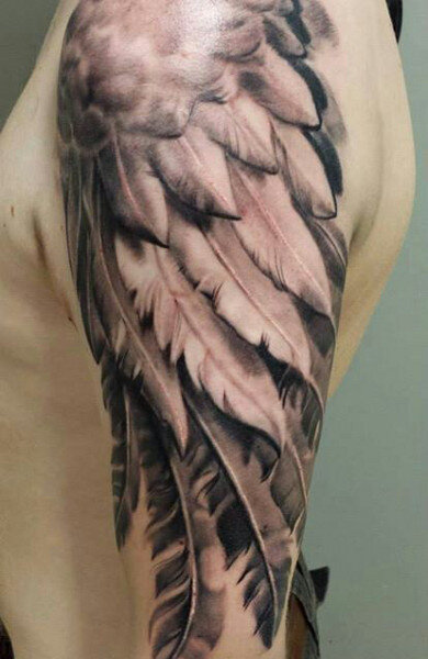 Значение татуировки крыло птицы (50+ фото)